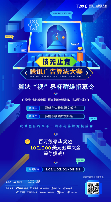 最高100,000美元大奖，2021腾讯广告算法大赛开启