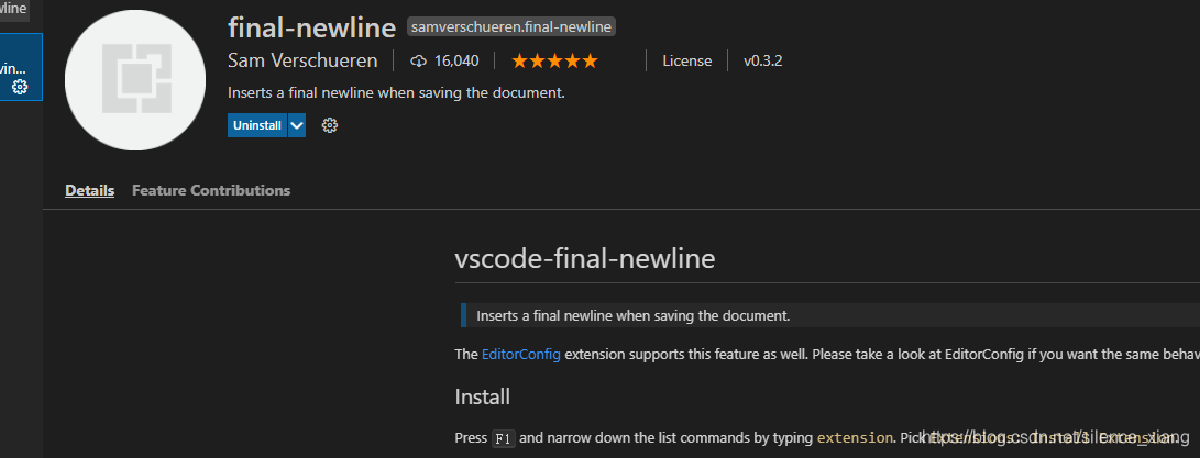 Vscode 解决自动保存文件时删除最后一行空行的问题 种子不服古怪的博客 Csdn博客