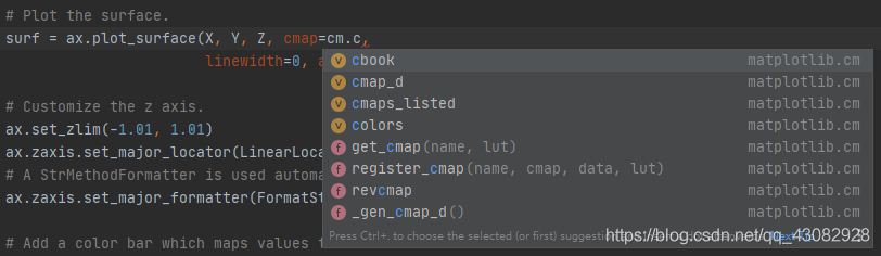 matplotlib cm.coolwarm报错 解决方法_在 'cm.py' 中找不到引用 'rainbow_宋小宋.S的博客-CSDN博客