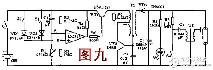 最简单闪光灯电路图