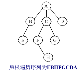 树的后根遍历