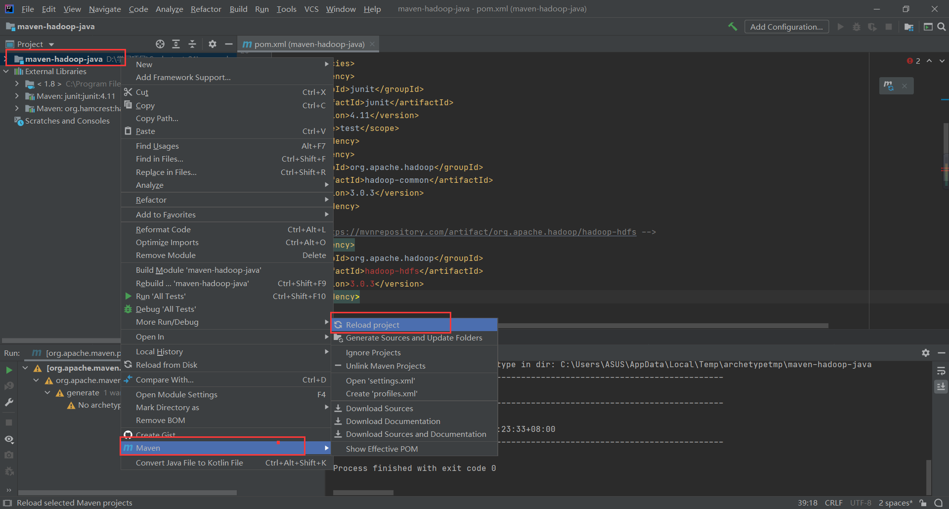 Hadoop——使用idea+maven开发javahadoop项目_用idea进行hadoop开发,maven仓库CSDN博客