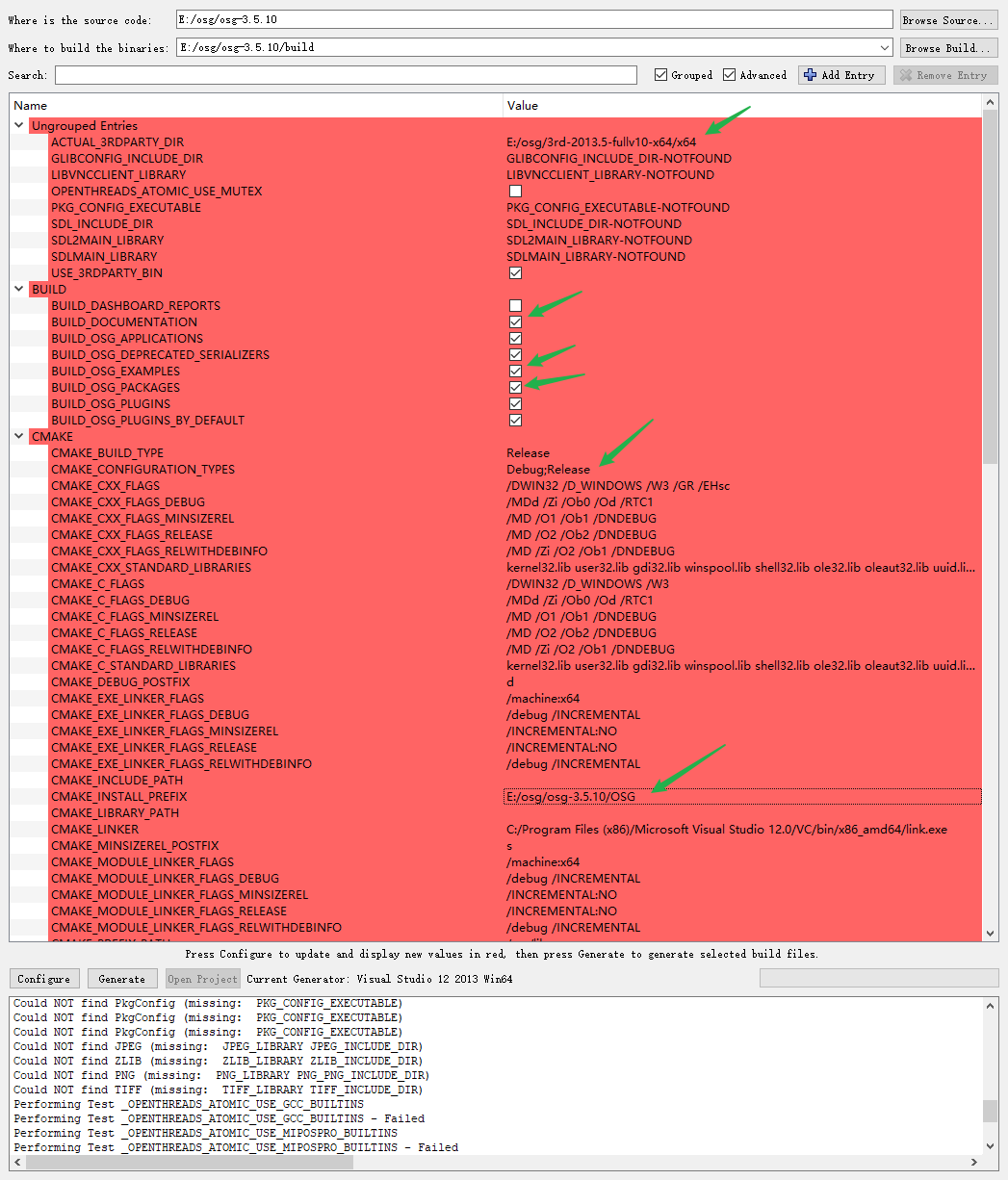 osg学习历程（6）—Win10 编译基于 VS2013 X64 的 osg3.5.10 及其 chm 帮助文档