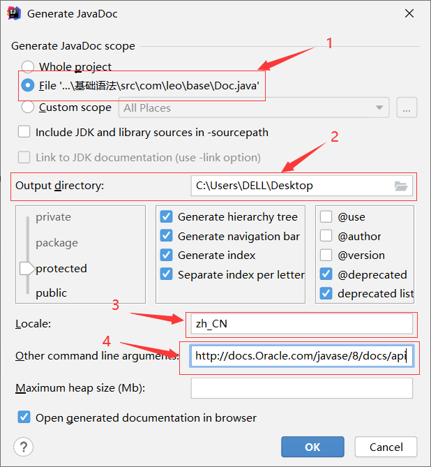 How to generate JavaDoc documents using Intellij Idea - Programmer Sought