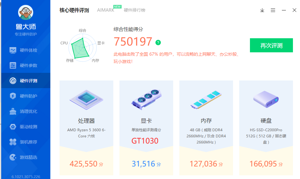 amd3600 vs amd4800h vs GT1030