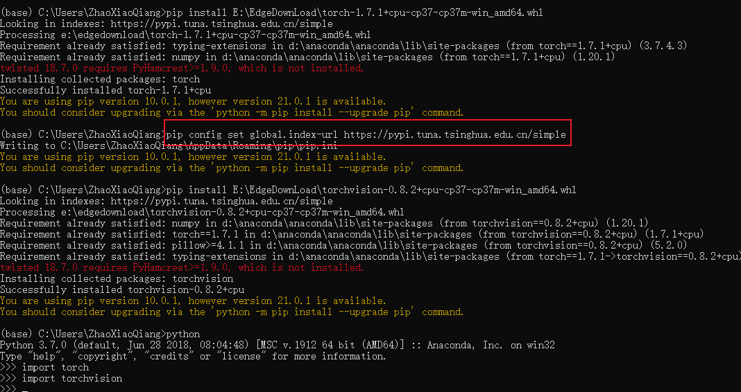关于anaconda opencv pycharm pytorch