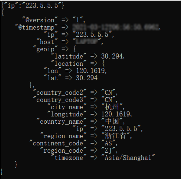 Logstash geoip filter 插件获取中文地区名称