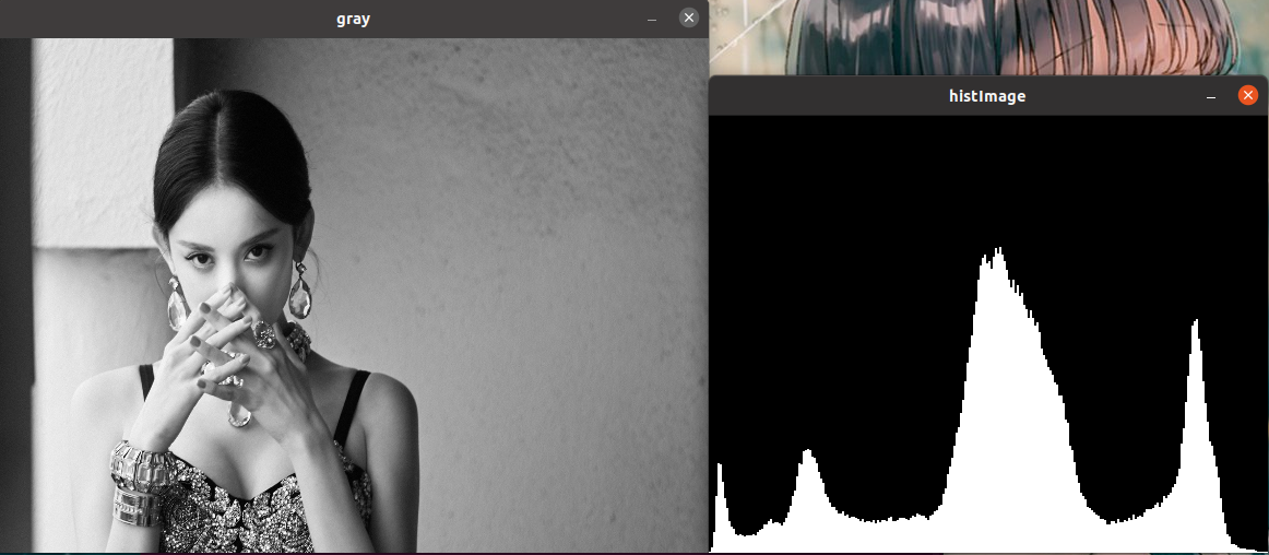 opencv学习日记——绘制娜扎小姐姐图像直方图