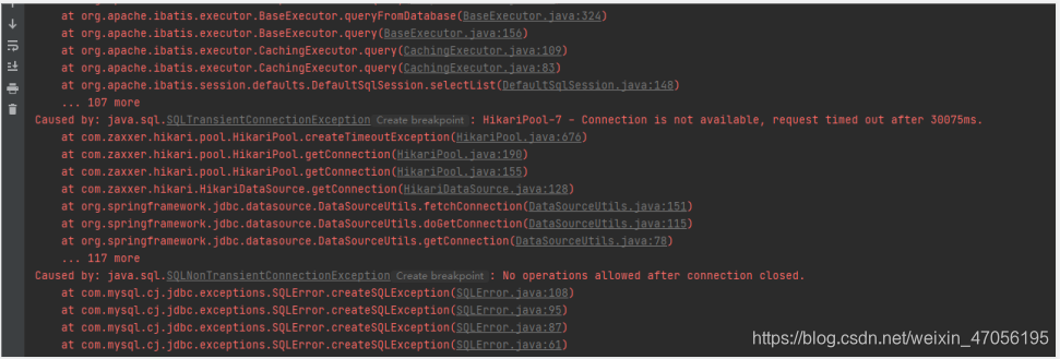 Error querying database. Cause: org.springframework.jdbc ...