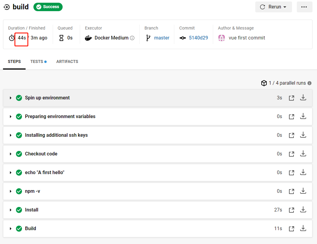 前端自动化构建部署之circle ci使用 github circleci vue