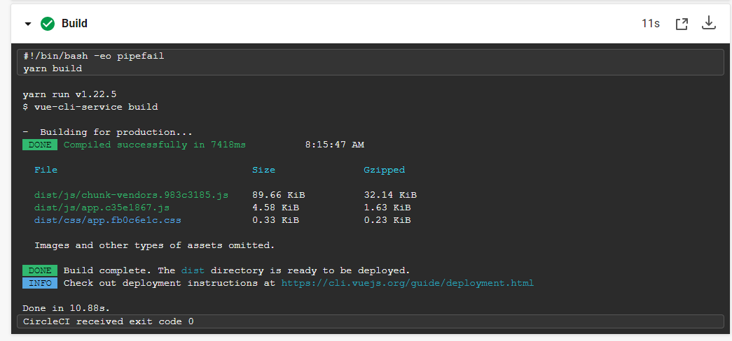 前端自动化构建部署之circle ci使用 github circleci vue