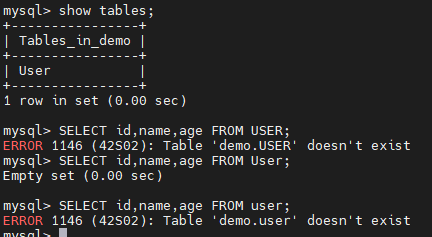 Cause: java.sql.SQLSyntaxErrorException: Table ‘Chun.user‘ doesn‘t exist   Springboot+MybatisPlus报错