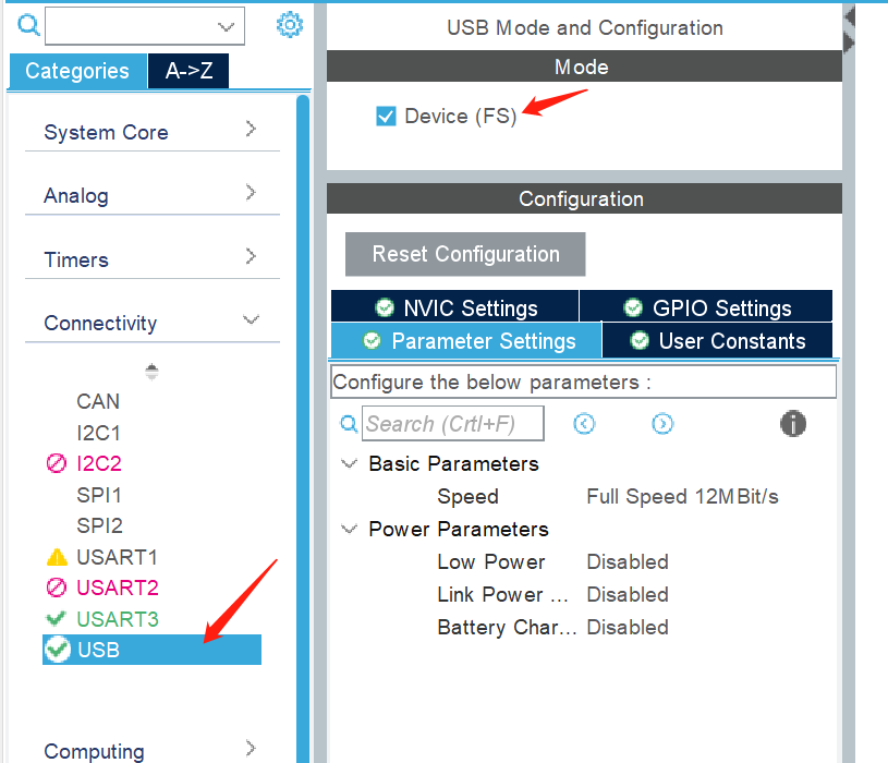 STM32 USB 虚拟串口 Virtual COM Port_stm32 virtual comport in fs mode_嘉禾天成的
