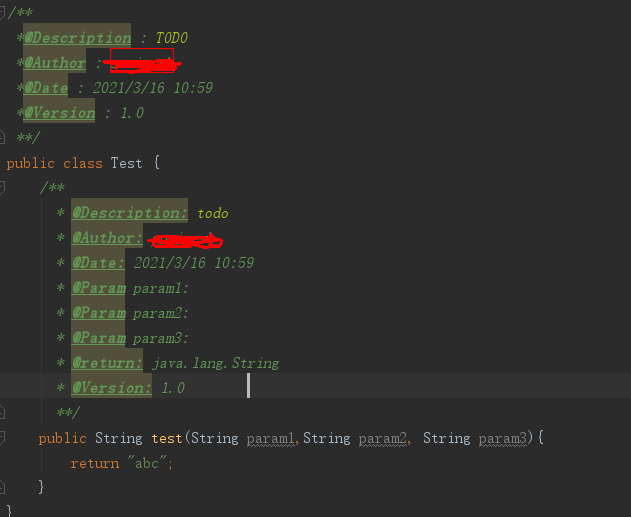 最佳的idea注释模板
