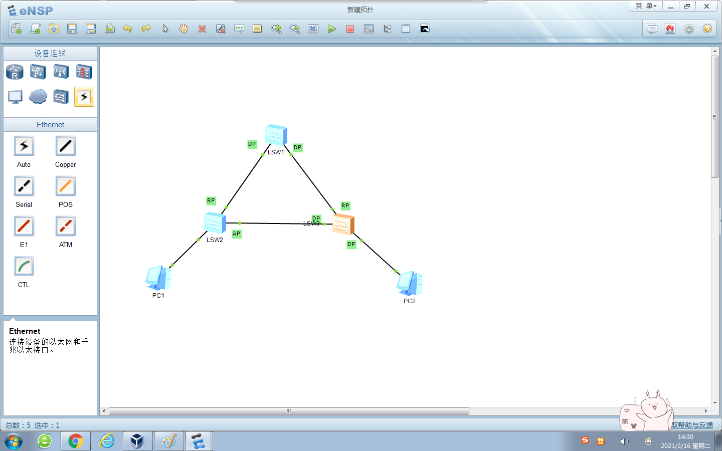 华为生成树stp和rstp 概述 拓扑图 配置和验证 连通性测试 抓包分析