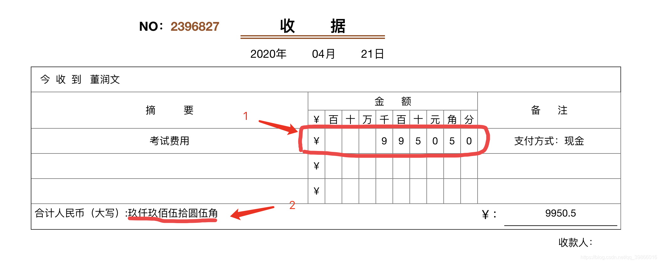 前端利用css做收据、发票,需格式化金额的格式,遍历出上面格式内容