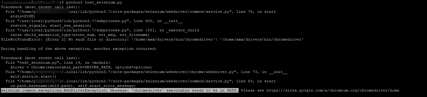 Centos中Webdriverexception: Message: 'Chromedriver' Executable Needs To Be  In Path_†徐先森®的博客-Csdn博客