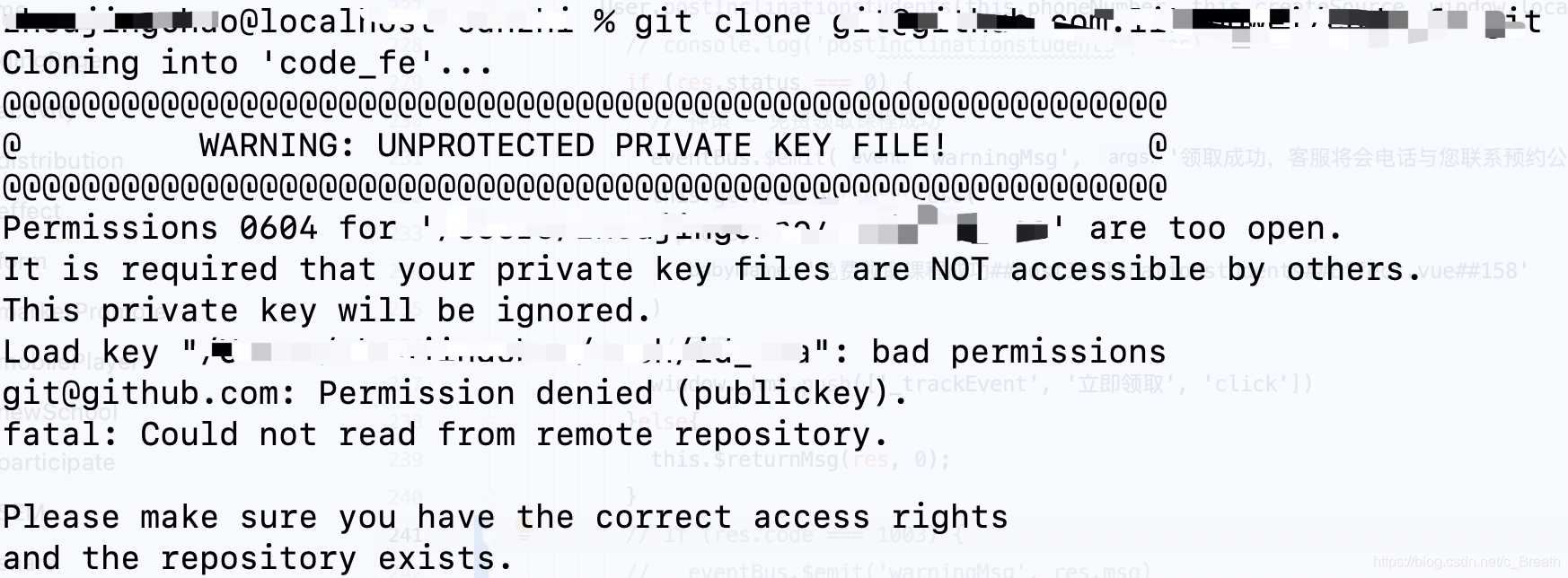 Warning: Unprotected Private Key File!_The৲One的博客-Csdn博客