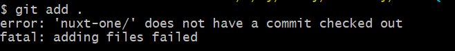 Does not have a commit checked out fatal ошибка при добавлении файлов