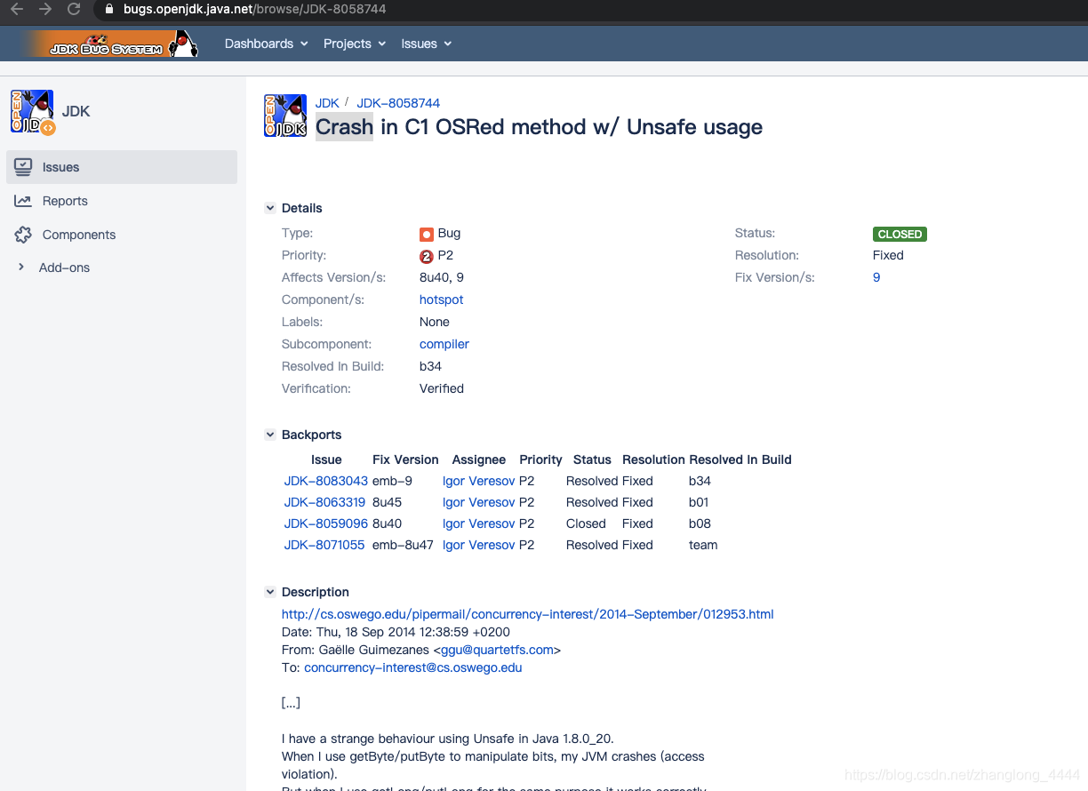 OpenJDK1.8 :java/lang/NoSuchMethodError‘: Method sun.misc.Unsafe ...