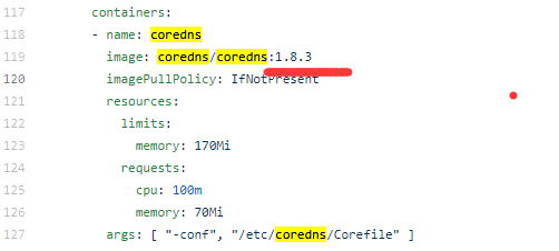 Kubernetes升级coredns1.8.3