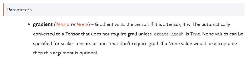 pytorch中backward函数的参数gradient作用的数学过程