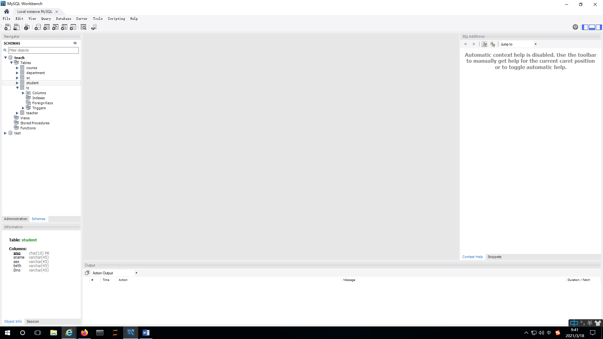 MySQL Workbench 创建数据库/数据库基本操作_mysql workbench建立db-CSDN博客