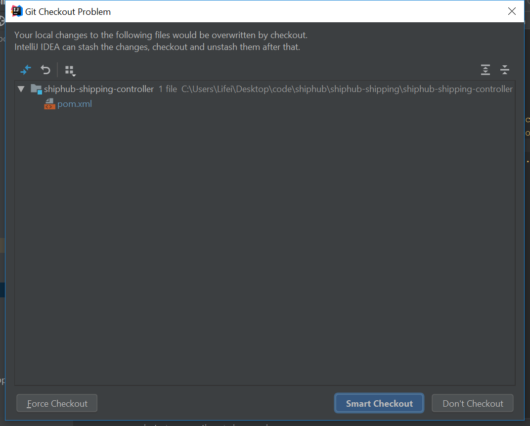 Git Smart Checkout Force Checkout 