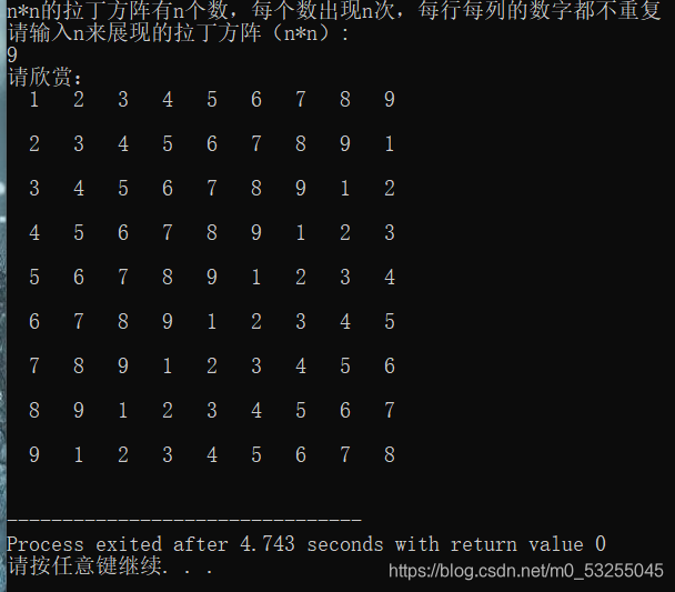 循环链表与拉丁方阵c语言 M0 53255045的博客 Csdn博客