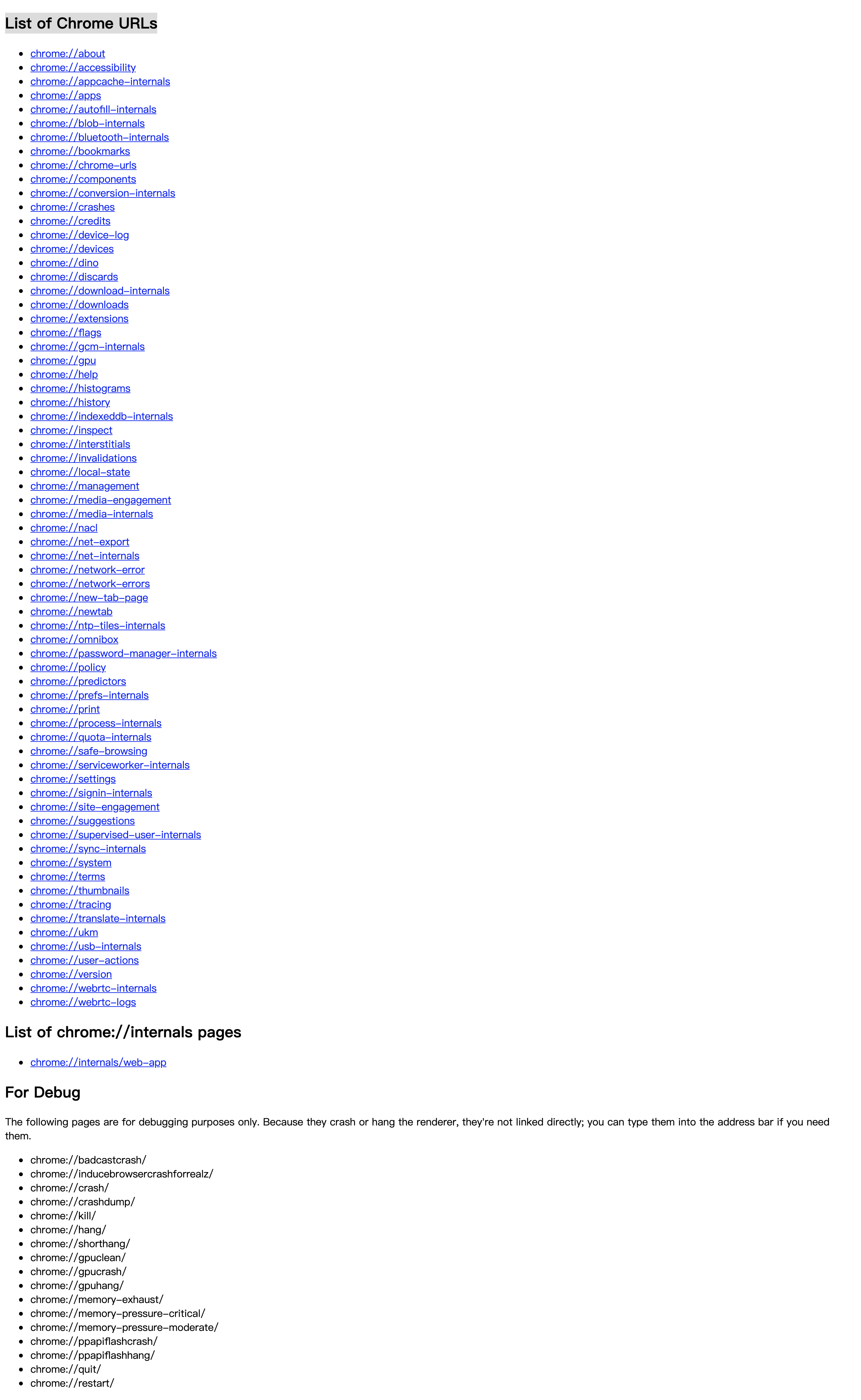 chrome地址栏命令_list of chrome urlsCSDN博客