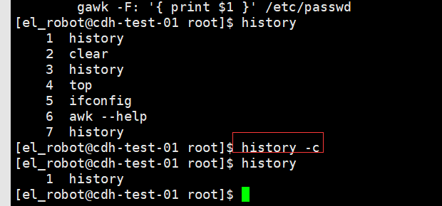 Linux系统下shell之history 关于清除 -c 和部分删除 .bash_history && history -r 的确切使用 ...