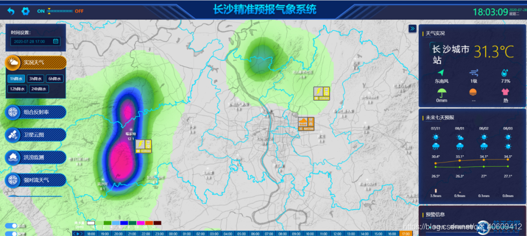 天气实况大屏展示