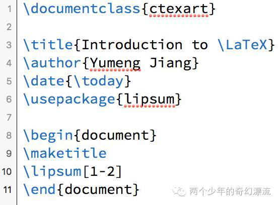 LaTeX--5--一个文档的基本结构/导言区/标题_作者_日期