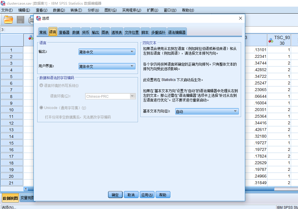 图2 SPSS软件中文字体设置