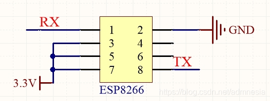 图5-2 ESP8266接脚原理图