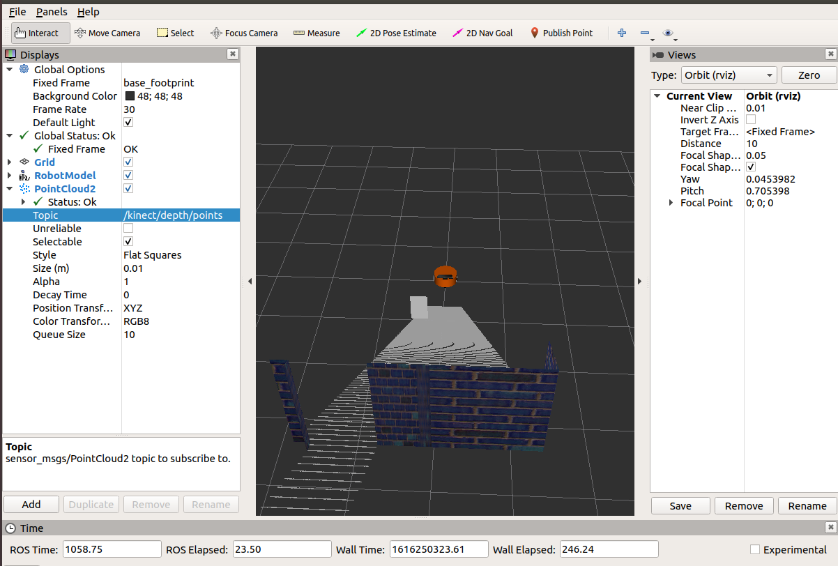 gazebo搭建的三维虚拟环境并完成摄像头，激光雷达，Kinect的仿真_gazebo kinect sim launchCSDN博客