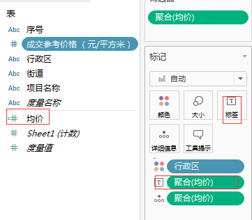 數據分析工具使用tableau工具畫深圳二手房參考價的統計圖