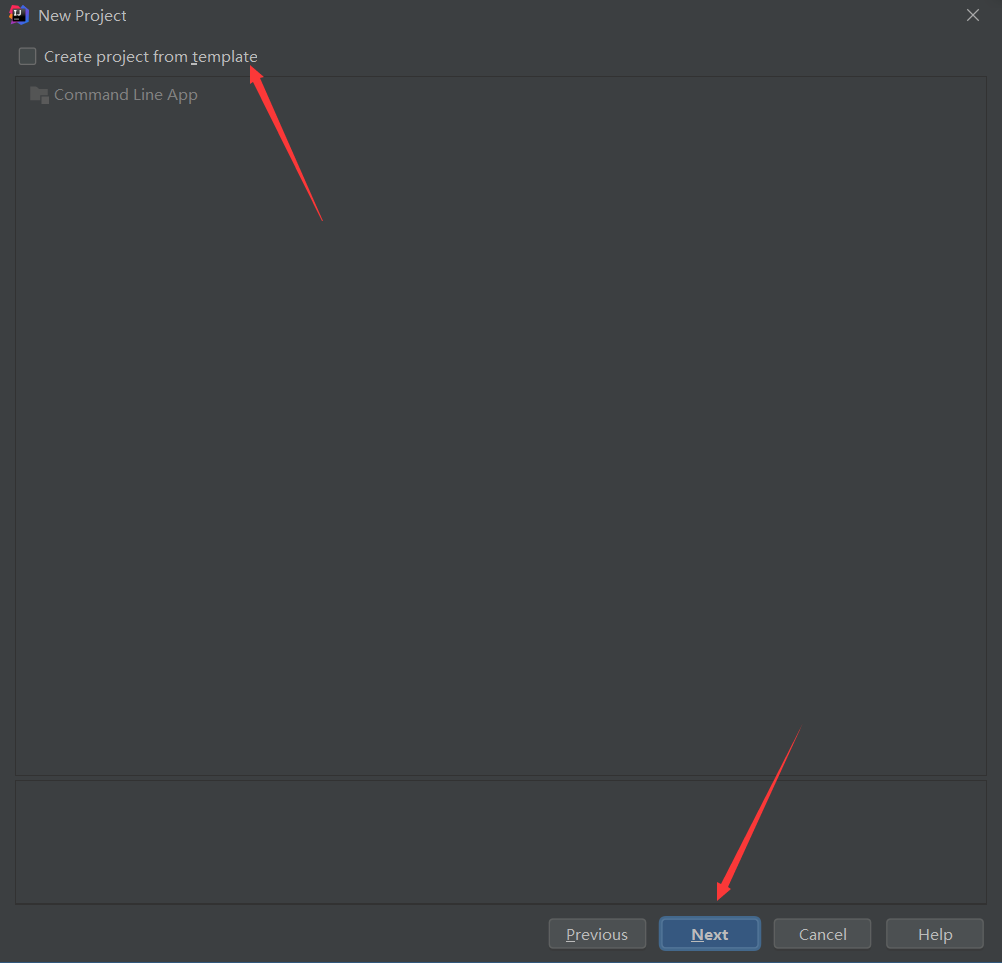 不勾选从模板创建直接点击Next进行下一步操作