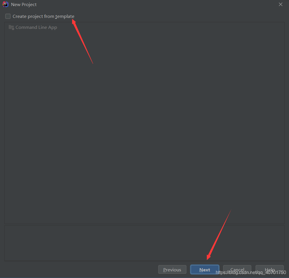 不勾选从模板创建直接点击Next进行下一步操作