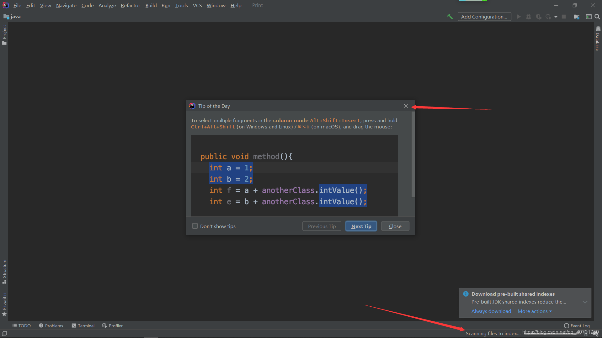 首先关闭提示窗口然后等待程序自动检索配置