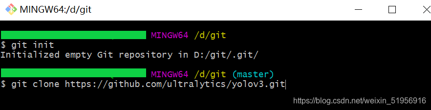 git clone + URL