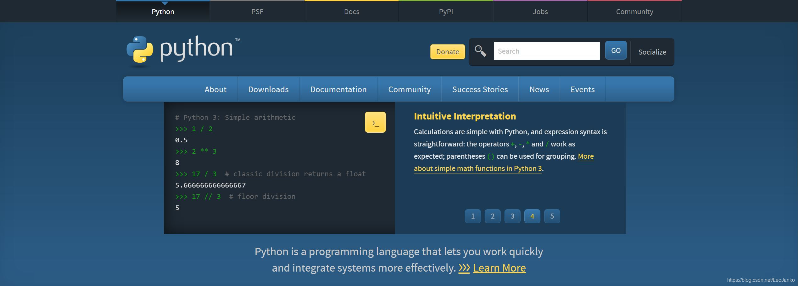 Python的官网