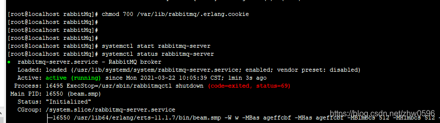 启动rabbitMq失败 “journalctl -xe“ for details、.erlang.cookie must be accessible by owner only