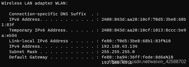 ipconfig