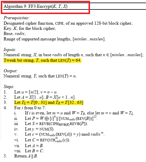 保留格式的加密方法（Methods for Format-Preserving Encryption）