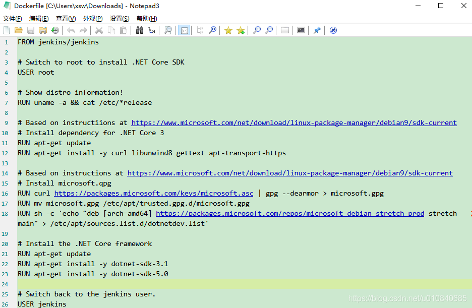 dockerfilecontent