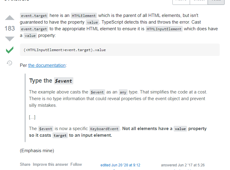 Fixing TypeScript Error TS2339 customProperty Doesnt Exist on Window  typeof globalThis in Angular - error TS2339: Property value does not exist on type EventTarget. 7