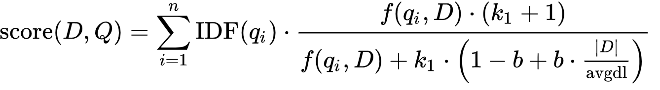 BM25家族中常见的一种写法
