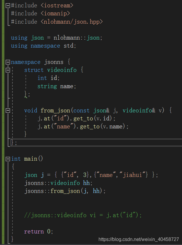 c++ 中使用 nlohmann/json 处理json数据_c++ nlohmann支持vs-CSDN博客